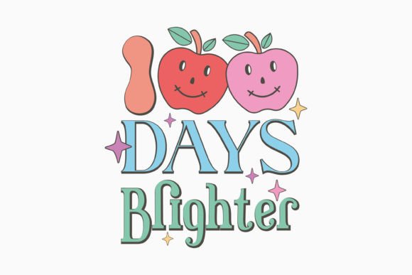 100 Days of School Svg Design Retro