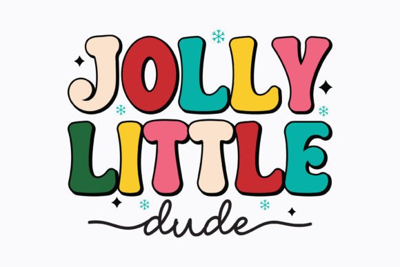 Christmas Jolly Little Dude Retro Svg