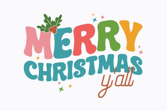 Christmas Merry Christmas Y All Retro