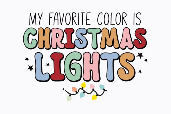 Christmas My Favorite Color is Retro Svg