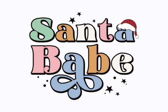 Christmas Santa Babe Retro Svg