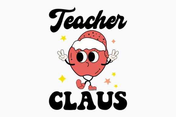 Christmas Teacher Claus Retro Svg