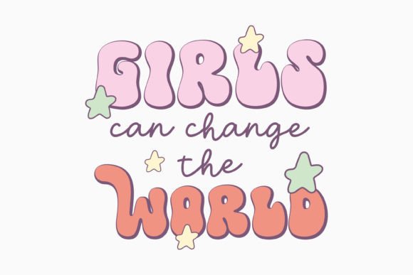 Girl Quote SVG Design Retro