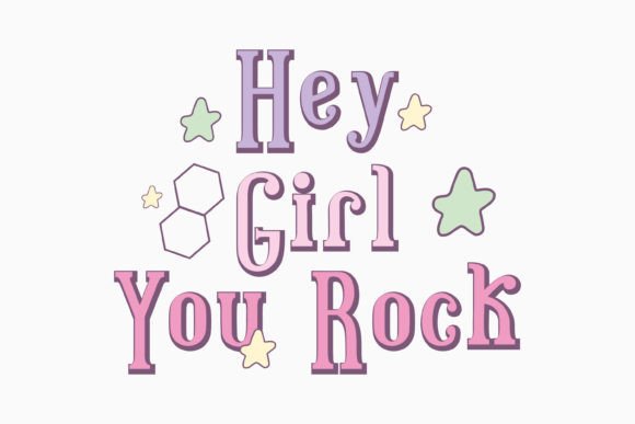 Girl Rock Quote SVG Design