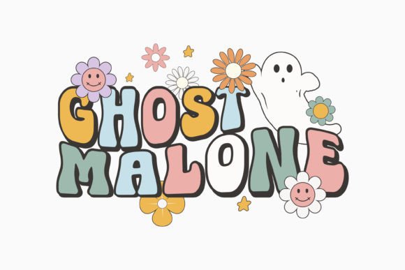 Halloween Ghost Malone Retro