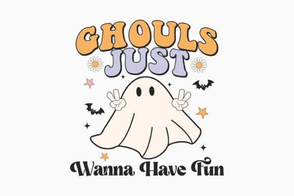 Halloween Ghouls Just Wanna Retro Svg