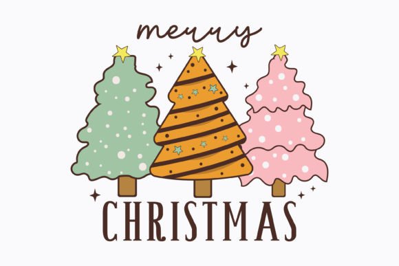 Merry Christmas Retro Svg