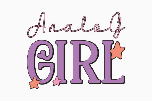 Retro 90’s Analog Girl SVG Design