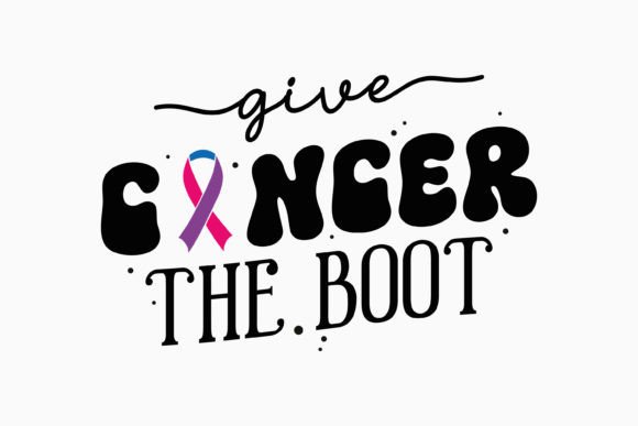Retro Give Cancer Awareness SVG Design