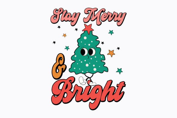 Stay Merry and Bright Christmas Retro